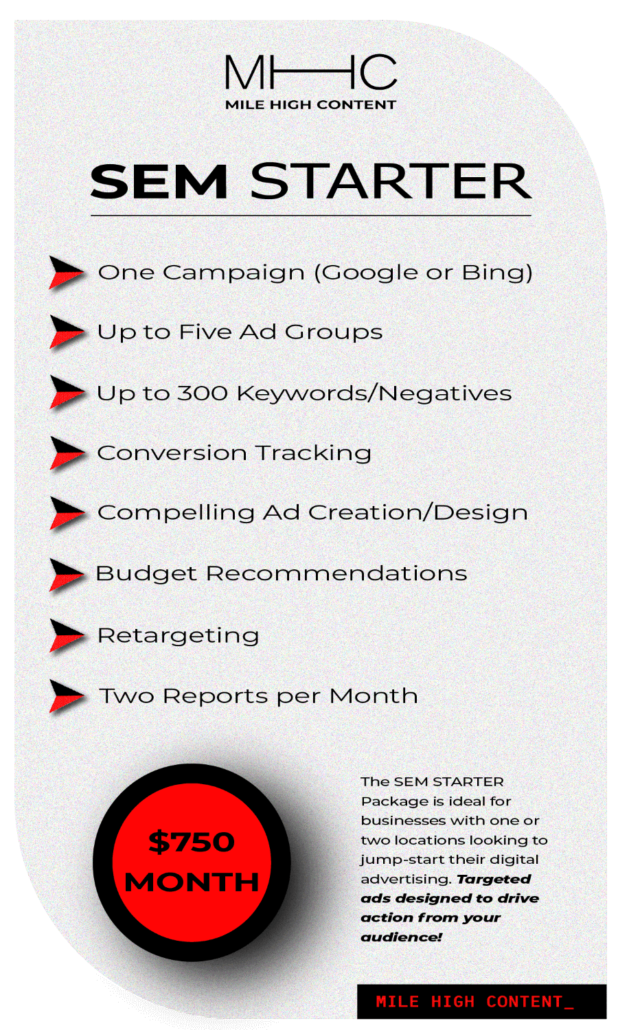 Our Rates And Monthly Packages